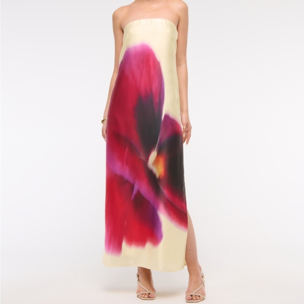 Abercrombie Elegant Strapless Floral Maxi Dress